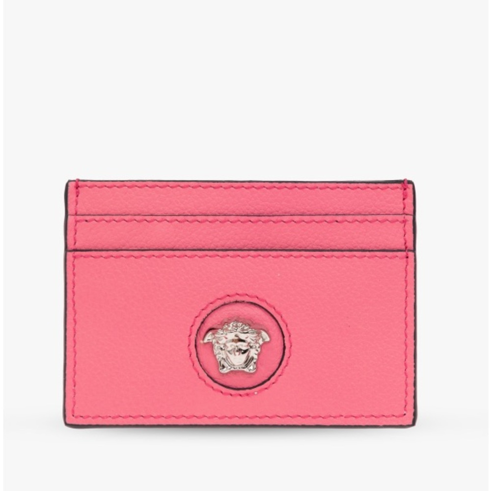 Versace Pink Medusa Leather Cardholder